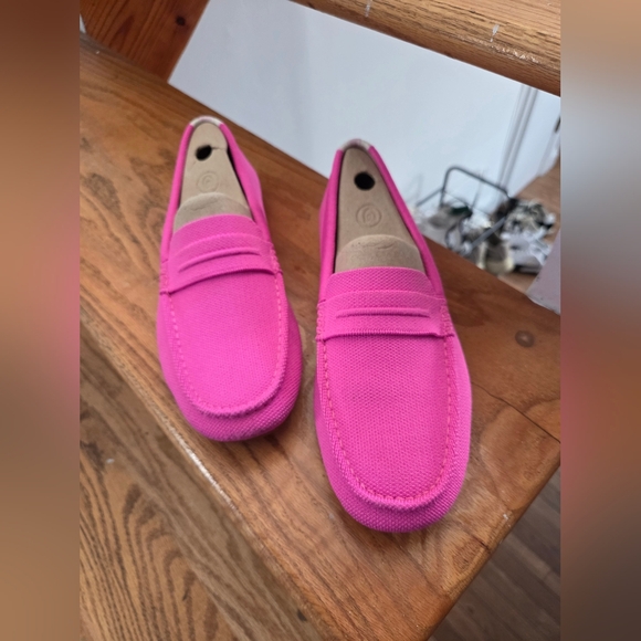 Rothy's The Driver Loafer Classic Business Casual Dragonfruit Pink Knit Size 10 - Picture 2 of 9